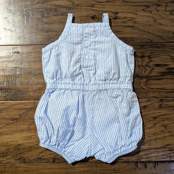 New Carter's romper blue and white stripes size newborn - Picture 4 of 6